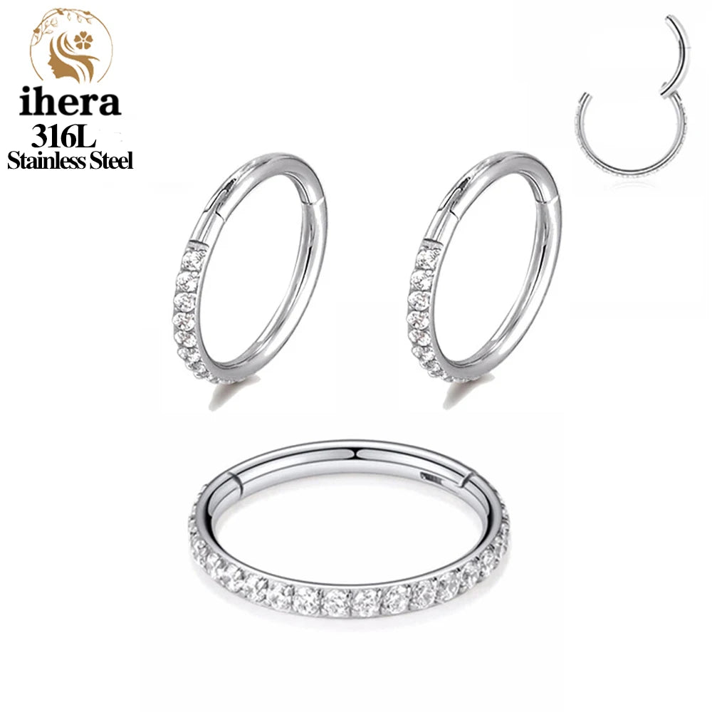 Stainless steel septum clicker